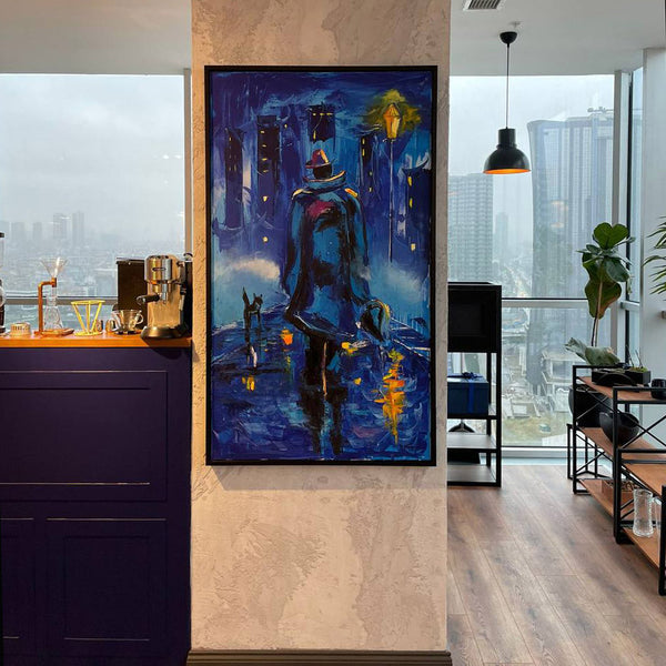 Simurg dekor tablo müşterimizin evinde dekorasyon örneği