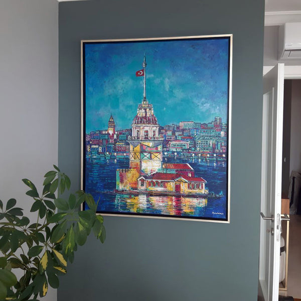 Simurg dekor tablo müşterimizin evinde dekorasyon örneği