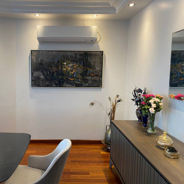 Simurg dekor tablo müşterimizin evinde dekorasyon örneği