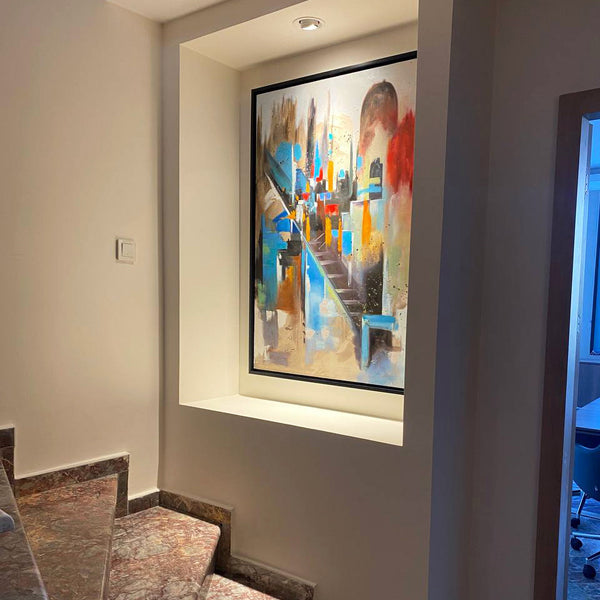 Simurg dekor tablo müşterimizin evinde dekorasyon örneği