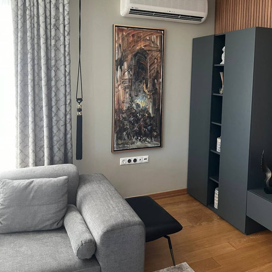 Simurg dekor tablo müşterimizin evinde dekorasyon örneği