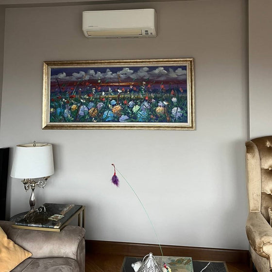 Simurg dekor tablo müşterimizin evinde dekorasyon örneği