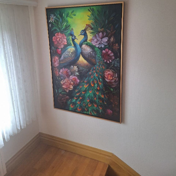 Simurg dekor tablo müşterimizin evinde dekorasyon örneği