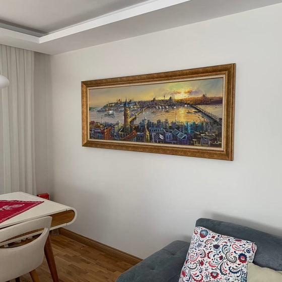 Simurg dekor tablo müşterimizin evinde dekorasyon örneği
