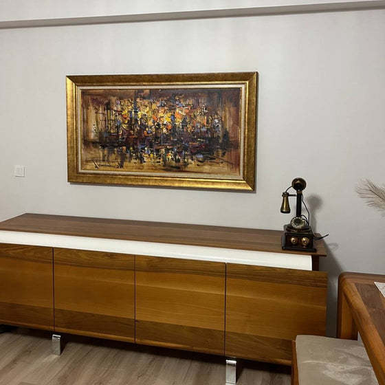 Simurg dekor tablo müşterimizin evinde dekorasyon örneği