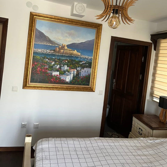 Simurg dekor tablo müşterimizin evinde dekorasyon örneği
