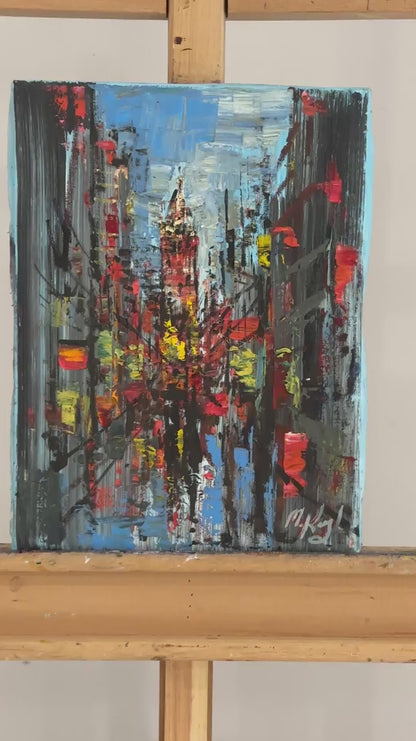 Reflection of Galata Tower Oil Painting