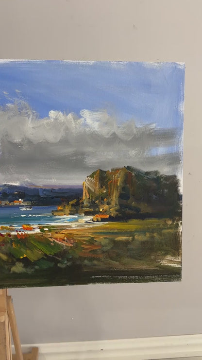 Yelkenlilerle Açık Deniz Yağlı Boya Tablosu