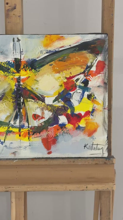 Kelebeğin Renkleri Yağlı Boya Tablosu