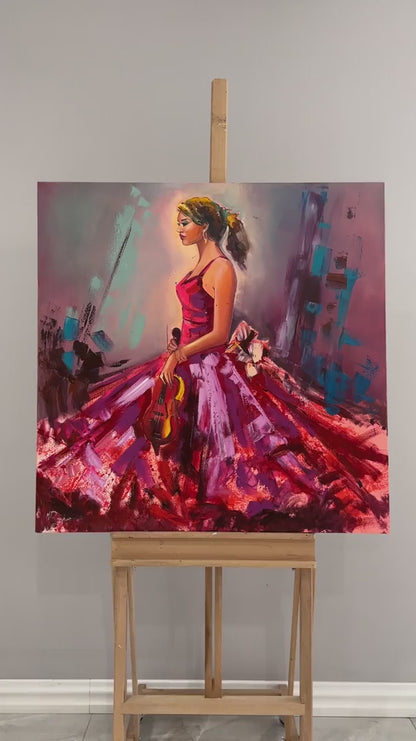 Kemanın İncisi Yağlı Boya Tablosu