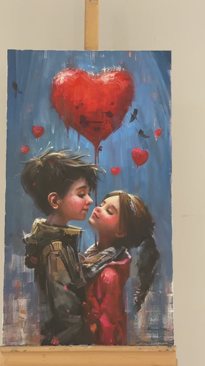 Kalpten Kalbe Yolculuk Yağlı Boya Tablosu