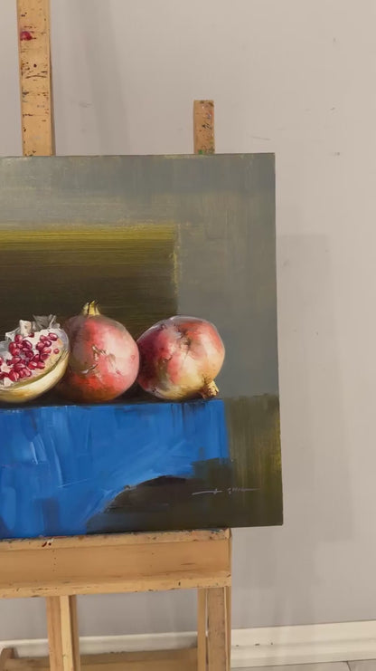 Nar Zamanı Yağlı Boya Tablosu