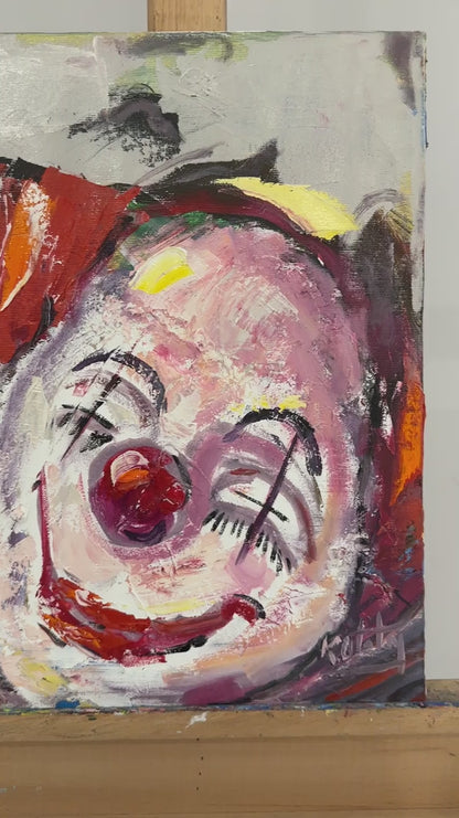 İronik Hüzün Yağlı Boya Tablosu