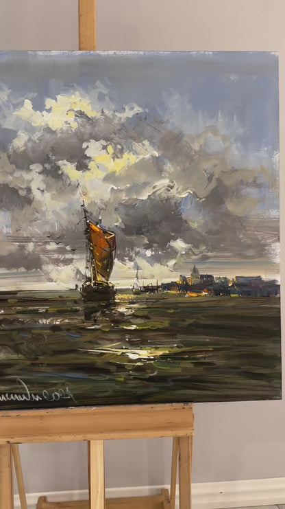 Denizin Sakin Fısıltısı Yağlı Boya Tablosu