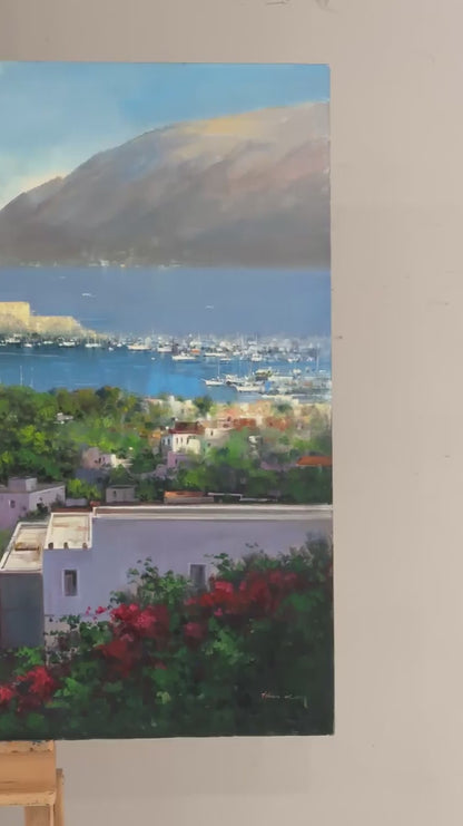 Bodrum'da Denizin Nefesi Yağlı Boya Tablosu