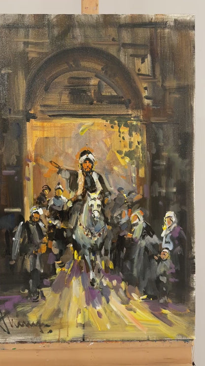 Halkı Selamlama Yağlı Boya Tablosu