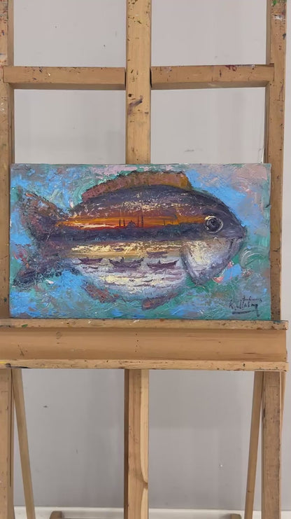 Suların Altındaki İstanbul Yağlı Boya Tablosu