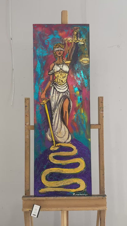 Justitia’nın Kılıcı Yağlı Boya Tablosu