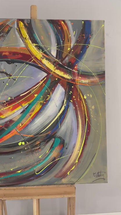 Soyut Sanatın Derinliği Yağlı Boya Tablosu