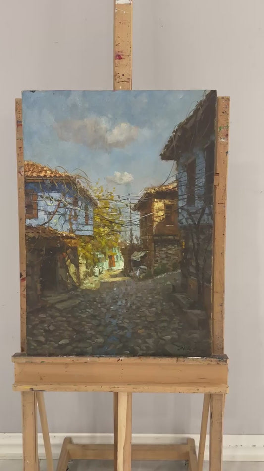 Anadolu’da Bir Gün Yağlı Boya Tablosu