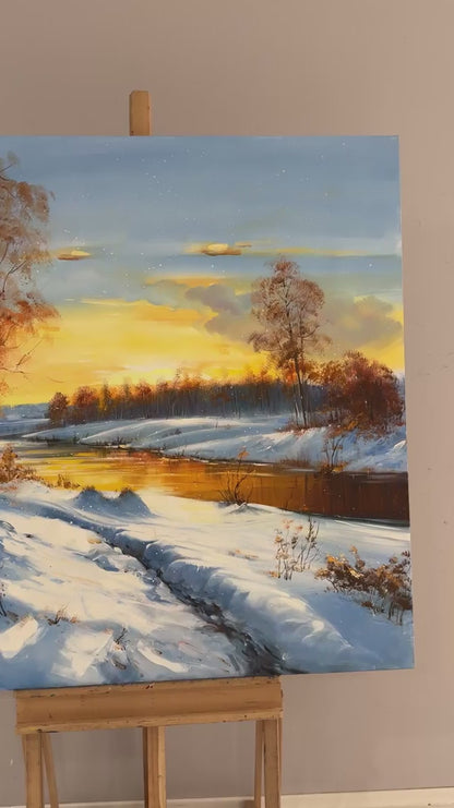 Karın İçinden Geçen Zaman Yağlı Boya Tablosu