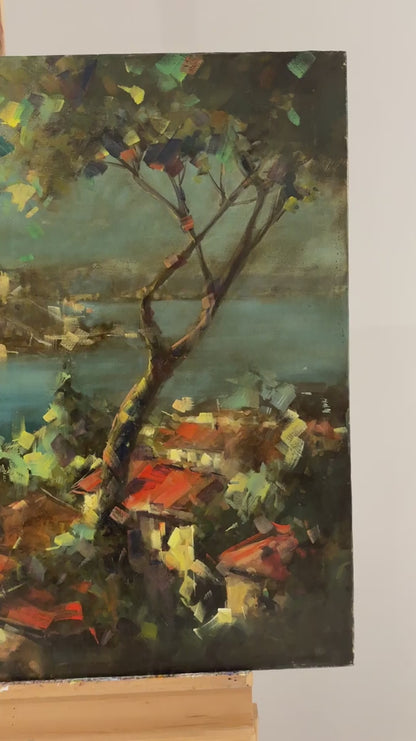 İstanbul Boğazı'nda Mazi Yağlı Boya Tablosu