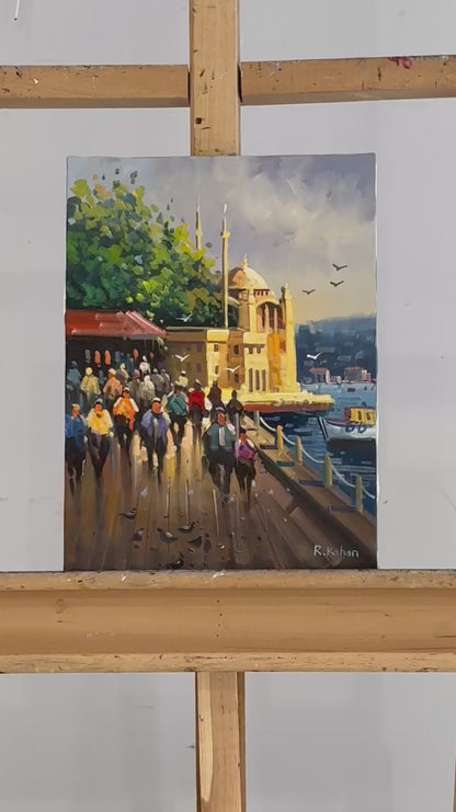 Ortaköy Çarşısında Yağlı Boya Tablosu