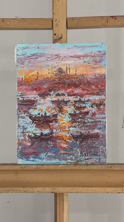 Boğazda Bir Nefes Yağlı Boya Tablosu