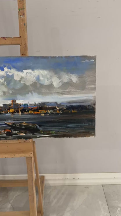 Bulutlu Ova Yağlı Boya Tablosu