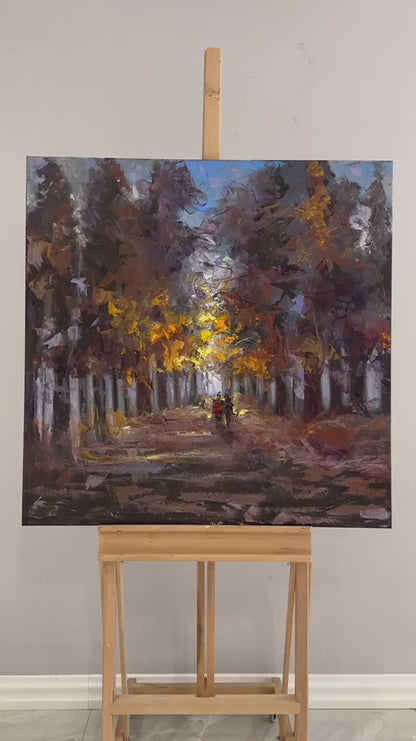 Sonbahar Düşlerin İklimi Yağlı Boya Tablosu