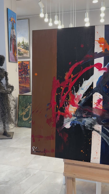 Renkli Çoşku Yağlı Boya Tablosu