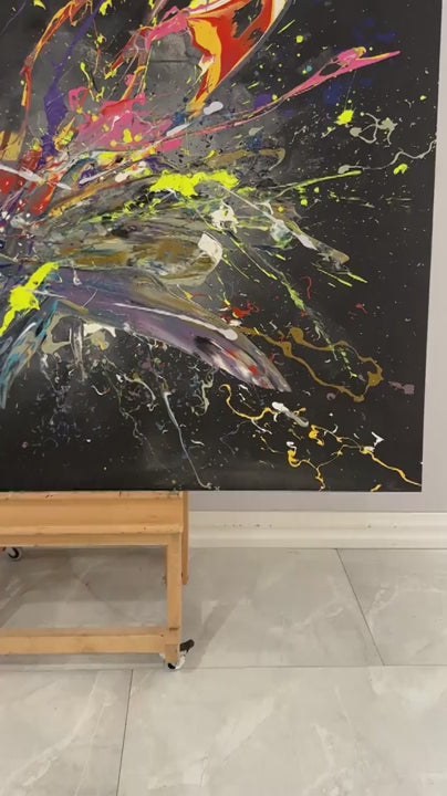 Renklerin Kırılma Anı Yağlı Boya Tablosu