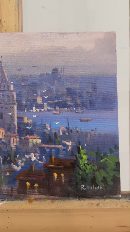 Kuleye Karşı Yağlı Boya Tablosu