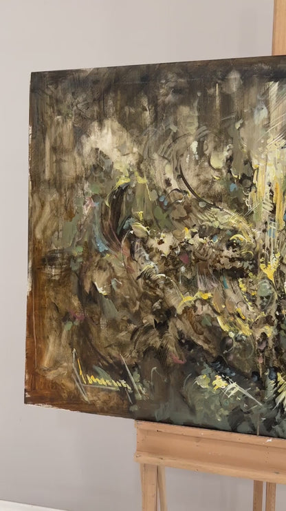 Soyut Gece Rüyası Yağlı Boya Tablosu