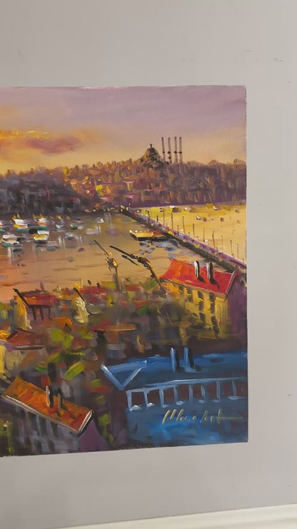 Haliç'in Sessizliği Yağlı Boya Tablosu