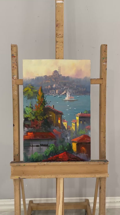 Bir Boğaz Düşü Yağlı Boya Tablosu