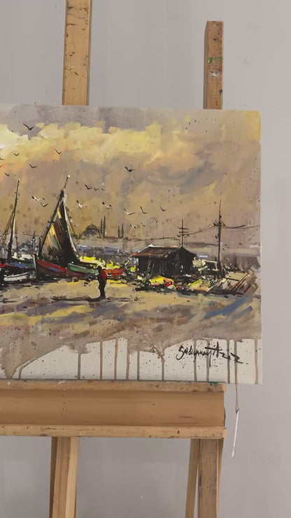 Bir Zamanlar Boğaz’da Yağlı Boya Tablosu