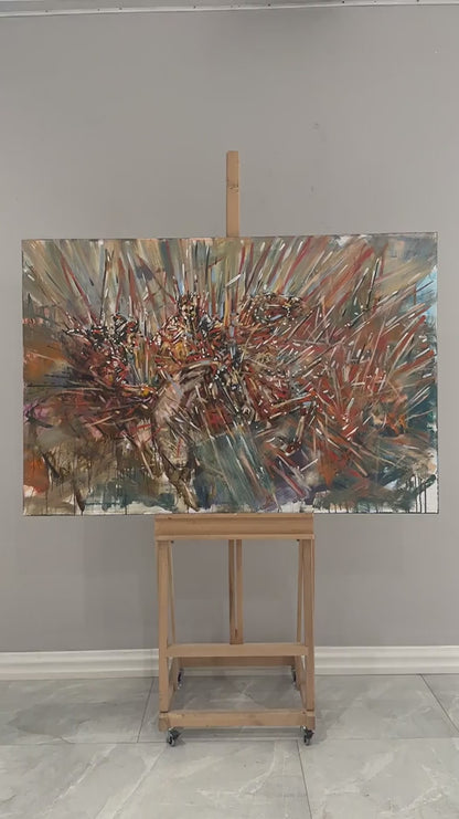 Sonsuz Mücadele Yağlı Boya Tablosu