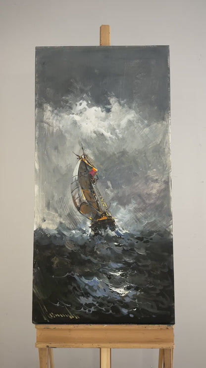 Karanlık Ufuklar Yağlı Boya Tablosu