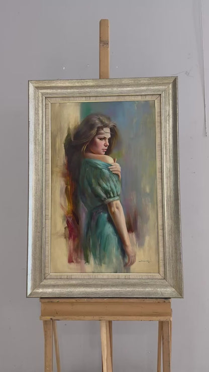 Yüzüne Düşen Zaman Yağlı Boya Tablosu