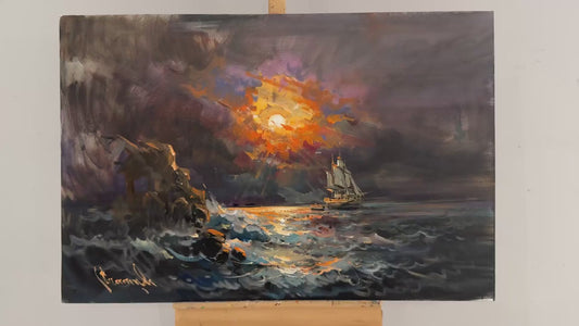 Sessiz Sular Yağlı Boya Tablosu