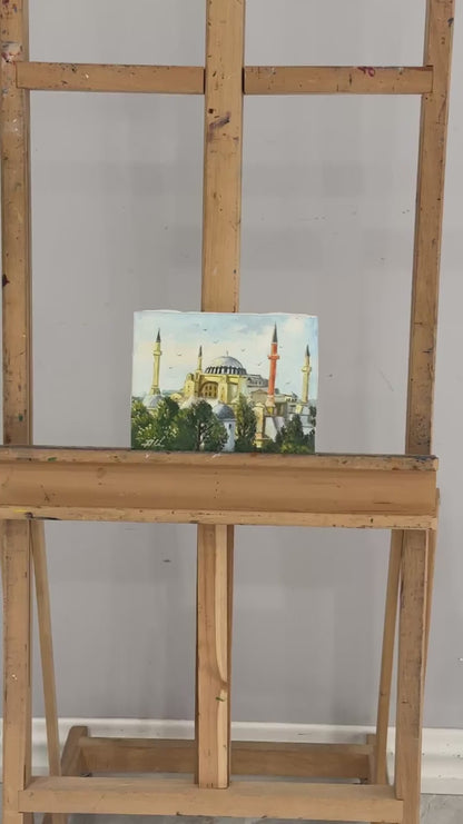 Ayasofya’da Bir Gün Yağlı Boya Tablosu