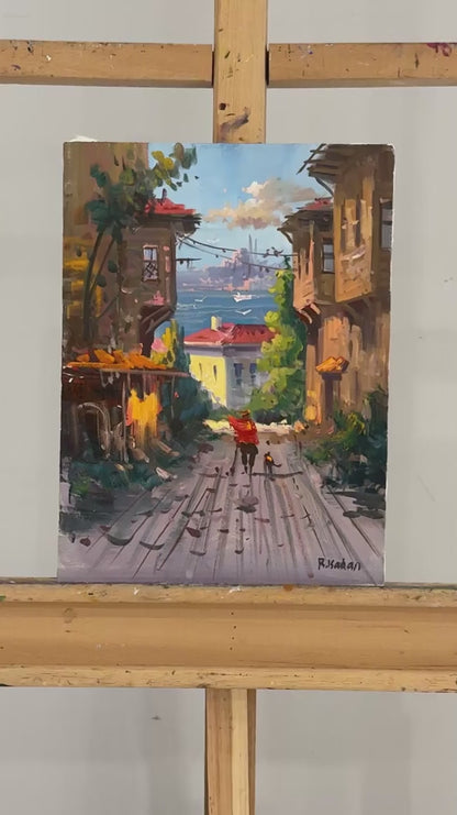 Sokağın Huzuru Yağlı Boya Tablosu