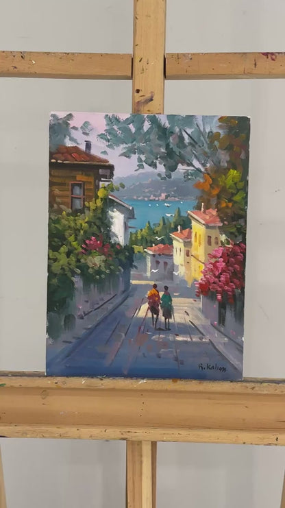 Sokaklarda Zaman Yağlı Boya Tablosu