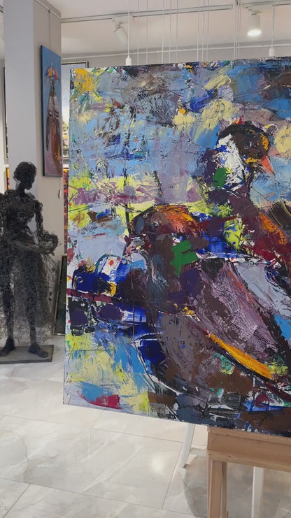 Kız Kulesi ve Güvercinler Yağlı Boya Tablosu