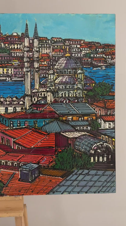 Karaköy'e Doğru Yağlı Boya Tablosu