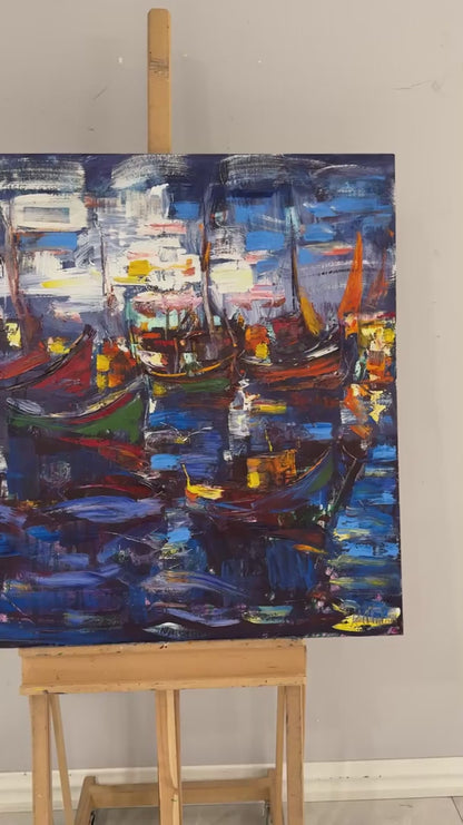 Akşam Yansımaları Yağlı Boya Tablosu