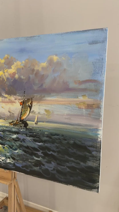 Rüzgarın İzinde Yağlı Boya Tablosu