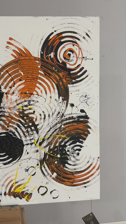 Soyut Hareler Yağlı Boya Tablosu