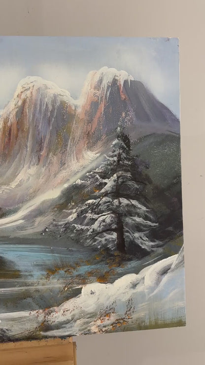 Karlı Zirveler Yağlı Boya Tablosu